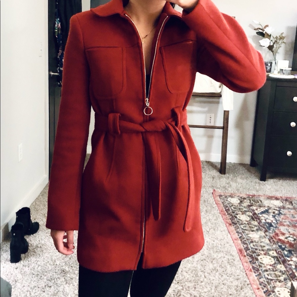 Burnt Orange Zara Jacket/Coat
